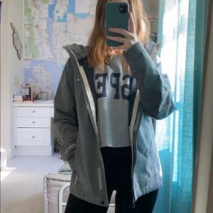 North Face Grey Rain Jacket